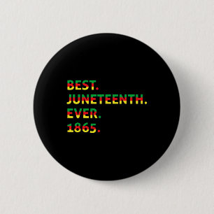 Badge Rond 5 Cm Meilleur 18e jour 1865 Noir afro-américain F
