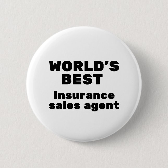 Badge Rond 5 Cm Meilleur agent commercial d'assurance au monde (Devant)