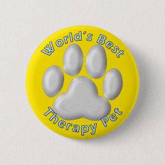 Badge Rond 5 Cm Meilleur animal thérapeutique du monde