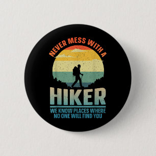 Badge Rond 5 Cm Meilleur Art De Randonnée Pour Hommes Femmes Engin