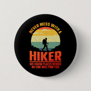 Badge Rond 5 Cm Meilleur Art de Randonnée Pour Hommes Femmes Matér