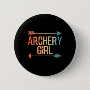 Badge Rond 5 Cm Meilleur Art De Tir À L'Arc Pour Filles Femmes Cro