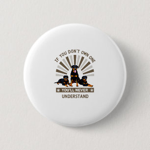 Badge Rond 5 Cm Meilleur Art Rottweiler Pour Hommes Femmes Enfants