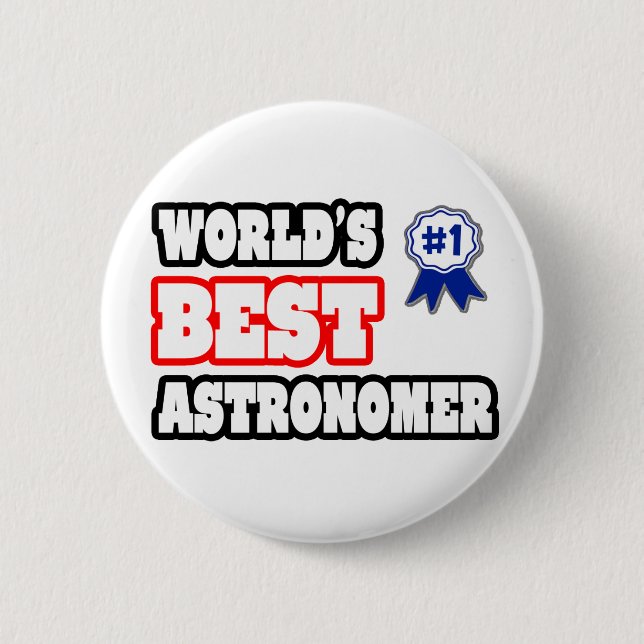 Badge Rond 5 Cm Meilleur Astronome du monde (Devant)