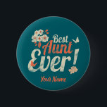 Badge Rond 5 Cm Meilleur Aunt Ever Vintage Auntie Birthday Godmoth<br><div class="desc">Meilleure Tante Jamais Vintage pour la Tante Anniversaire et Grande Tante ou marraine. Chaque tante est heureuse d'un tel cadeau pour son anniversaire de parrain. Chaque famille qui a une tante et la soeur de la mère trouvera ce qu'ils recherchent avec ce design vintage pour la petite fille ! Meilleure...</div>