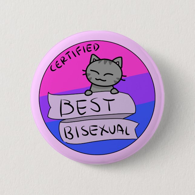 Badge Rond 5 Cm Meilleur bisexuel (Devant)