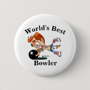 Badge Rond 5 Cm Meilleur Bowler du monde