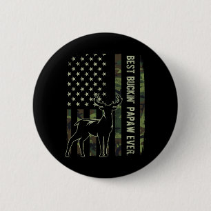 Badge Rond 5 Cm Meilleur Buckin' Papaw Camo Drapeau américain Chas