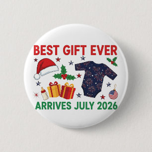 Badge Rond 5 Cm Meilleur cadeau de Noël jamais arrivé juillet 2026