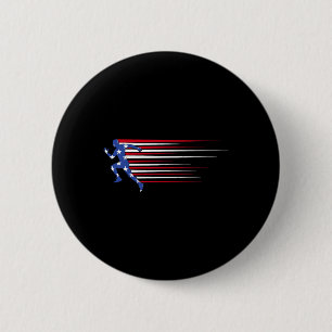 Badge Rond 5 Cm Meilleur cadeau équipe Usa drapeau américain Athlé