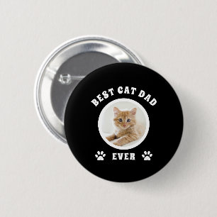 Badge Rond 5 Cm Meilleur Chat Papa Jamais Personnalisé Photo Perso