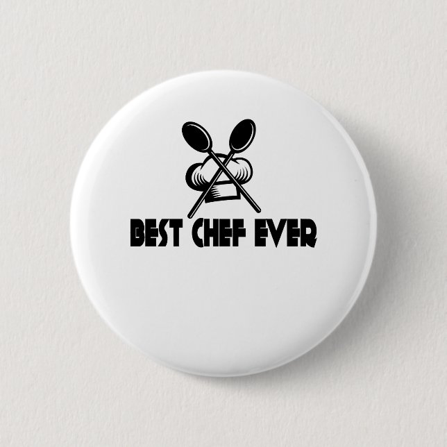 Badge Rond 5 Cm Meilleur Chef jamais (Devant)