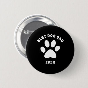 Badge Rond 5 Cm Meilleur Chien Papa Jamais Texte Personnalisé