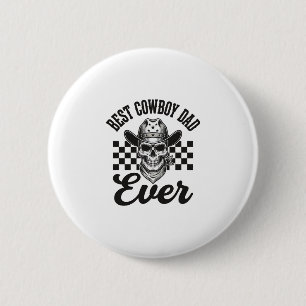 Badge Rond 5 Cm Meilleur design de chemise Western crâne de papa c