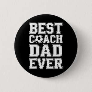 Badge Rond 5 Cm Meilleur entraîneur de champion de soccer Papa Ath