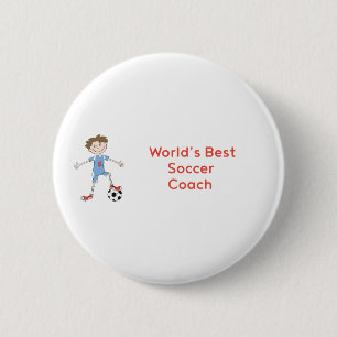 Badge Rond 5 Cm Meilleur entraîneur de football du monde