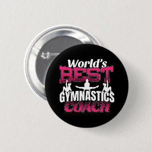 Badge Rond 5 Cm Meilleur entraîneur de gymnastique féminine au mon