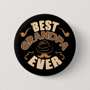 Badge Rond 5 Cm Meilleur grand-père de tous les temps - Illustrat