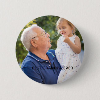 Badge Rond 5 Cm Meilleur Grand-Père Jamais Photo Personnalisée Com