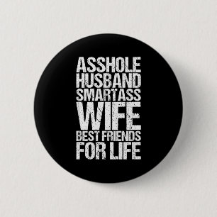 Badge Rond 5 Cm Meilleur Mari Femme Intelligent Ami Vie