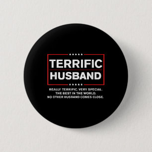 Badge Rond 5 Cm Meilleur Mari Trump 2024 - Terrifique Mari drôle
