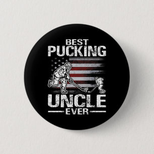 Badge Rond 5 Cm Meilleur Oncle de Hockey de Tous les Temps Cadeau