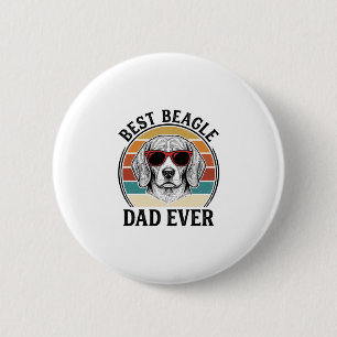 Badge Rond 5 Cm Meilleur papa Beagle de tous les temps Design de t