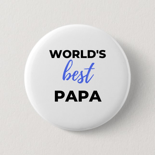 Badge Rond 5 Cm Meilleur Papa bl du monde (Devant)