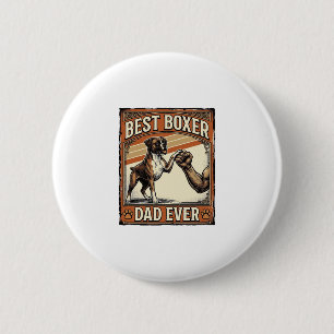 Badge Rond 5 Cm Meilleur Papa Boxer de Tous les Temps Vintage Papa