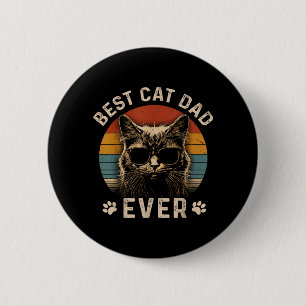 Badge Rond 5 Cm Meilleur Papa Chat Mignon pour Hommes Papa Papa Fe