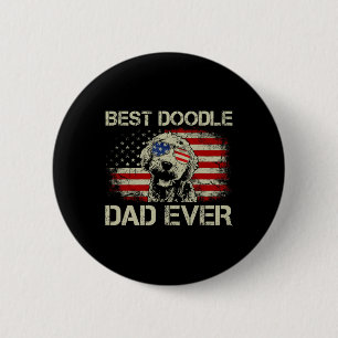 Badge Rond 5 Cm Meilleur Papa Doodle de tous les temps Goldendoodl