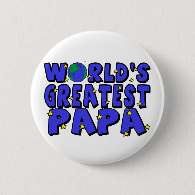 Badge Rond 5 Cm Meilleur Papa du Monde (Devant)