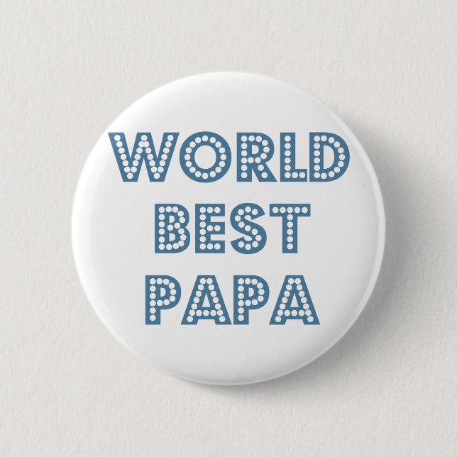 Badge Rond 5 Cm Meilleur Papa du monde (Devant)