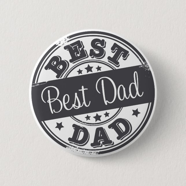 Badge Rond 5 Cm Meilleur papa - effet tampon - (Devant)