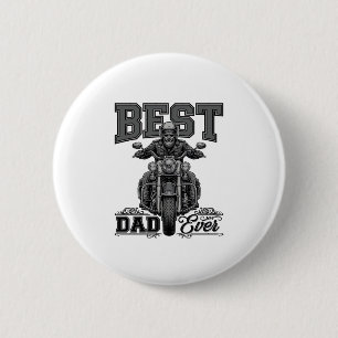 Badge Rond 5 Cm Meilleur Papa Ever Biker Vintage Gravure T-Shirt_1