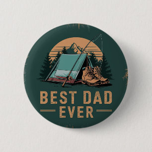 Badge Rond 5 Cm Meilleur Papa Jamais Conception Camping