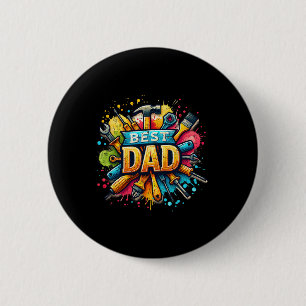 Badge Rond 5 Cm Meilleur papa Outils Artiste Papa Papa Papa Père P