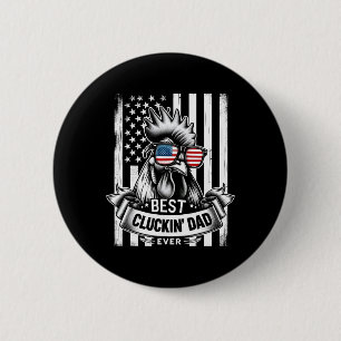 Badge Rond 5 Cm Meilleur Papa Poulet Ever Graphique