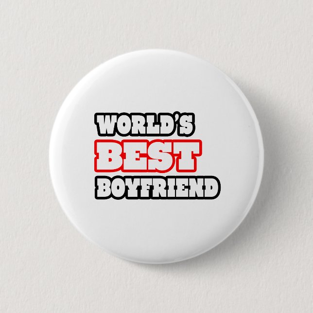 Badge Rond 5 Cm Meilleur petit ami du monde (Devant)