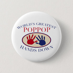 Badge Rond 5 Cm Meilleur PopPop Haut la Main