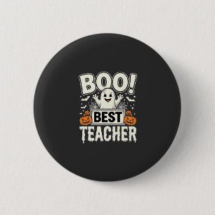 Badge Rond 5 Cm Meilleur professeur de fantôme de Halloween Design