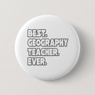 Badge Rond 5 Cm Meilleur professeur de géographie