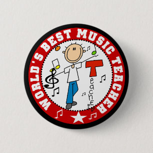 Badge Rond 5 Cm Meilleur professeur de musique du monde