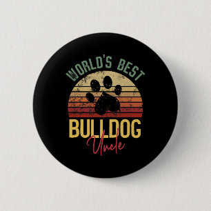 Badge Rond 5 Cm Meilleur propriétaire de chien de garde de Bulldog