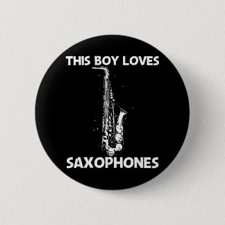 Badge Rond 5 Cm Meilleur Saxophone Pour Garçons Musique Instrument