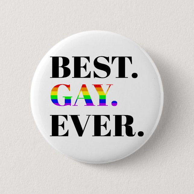 Badge Rond 5 Cm Meilleure Gay Ever MLM Pride (Devant)
