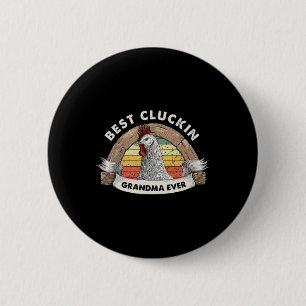 Badge Rond 5 Cm Meilleure grand-mère qui caquette poulet grand-mèr