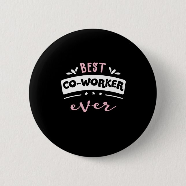 Badge Rond 5 Cm Meilleure idée cadeau de collaborateur jamais (Devant)