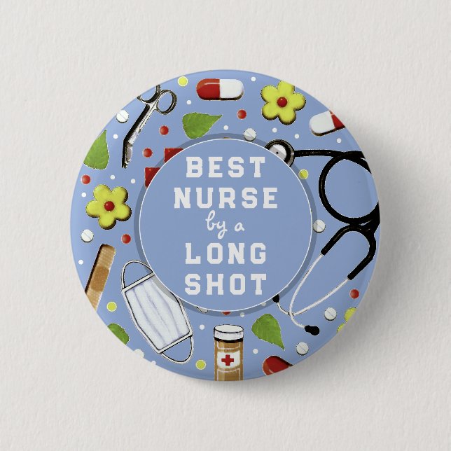 Badge Rond 5 Cm Meilleure infirmière appréciée (Devant)