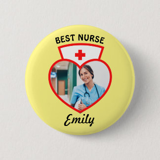 Badge Rond 5 Cm Meilleure infirmière mignonne cadeau d'anniversair